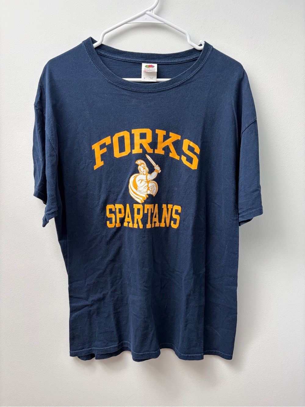 Fruit of the Loom' Forks Spartans Navy Graphic T-Shirt